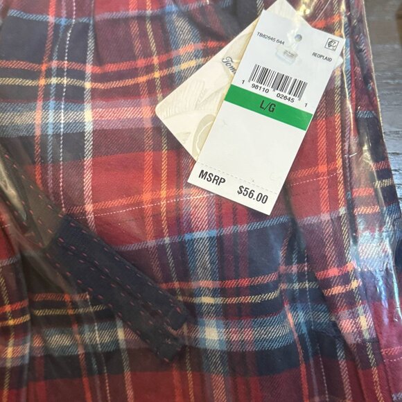 Tommy Bahama Flannel Plaid Pajama Pants $52 in Red Plaid - Picture 12 of 15